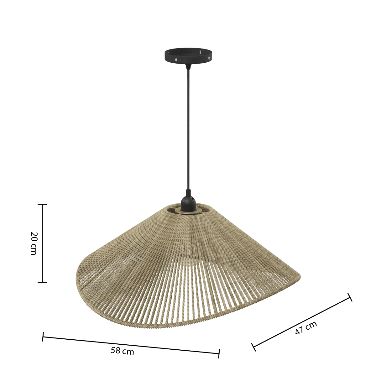 Hanglamp MANILIA XL Naturel