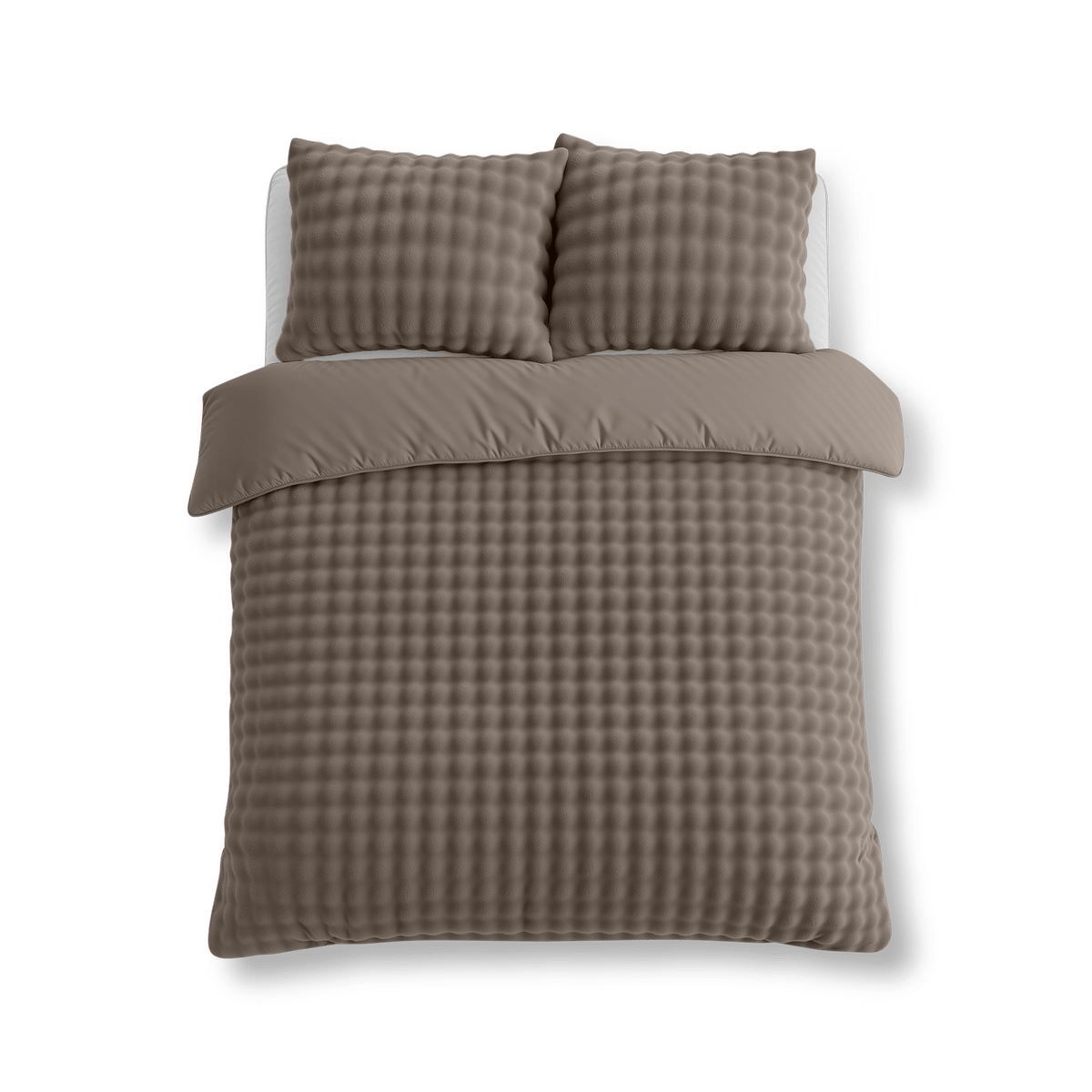 Dekbedovertrek POMPOM 240 Taupe