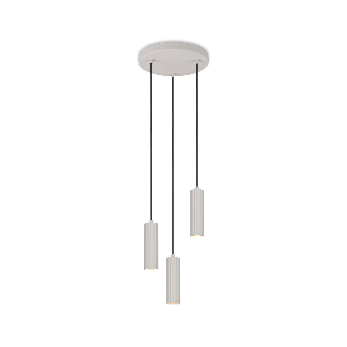 Hanglamp SOKA 3Del. Metaal Warm Grijs