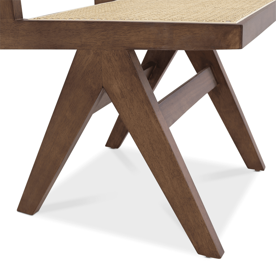 Stoel JAKI Ash Wood Walnut/Rotan  Stoel JAKI Ash Wood Walnut/Rotan