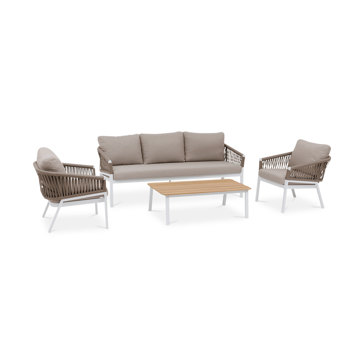 Loungeset RIPASSO Wit/Taupe