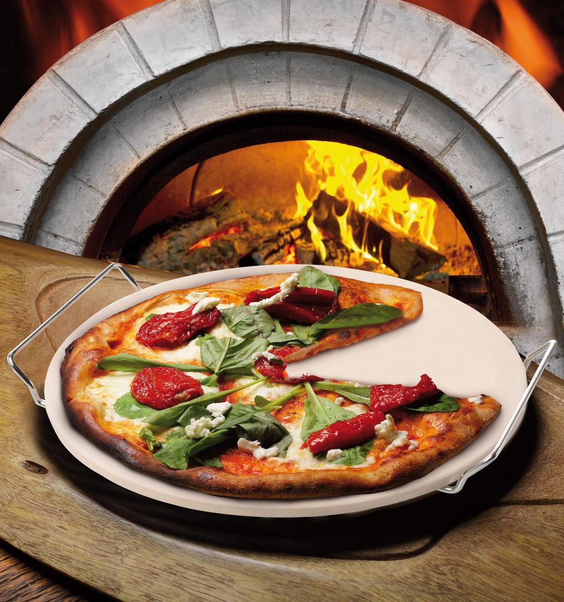 Pizzabaksteen PIZZAL Rond M/Handvat Wit Pizzabaksteen PIZZAL Rond M/Handvat Wit