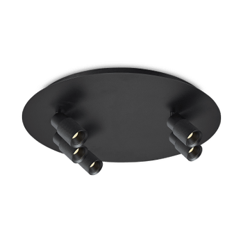 Plafonnier NYSAL Rond 5Del. Zwart Plafonnier NYSAL Rond 5Del. Zwart