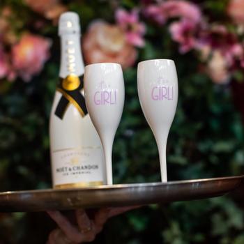 Champagneglas IT'S A GIRL 100ml Wit Champagneglas IT'S A GIRL 100ml Wit