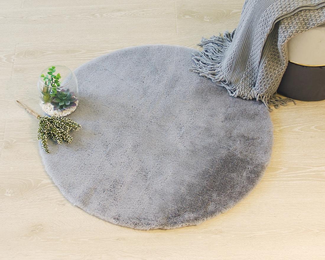 Tapijt FLUFS Rond Soft Grijs Tapijt FLUFS Rond Soft Grijs