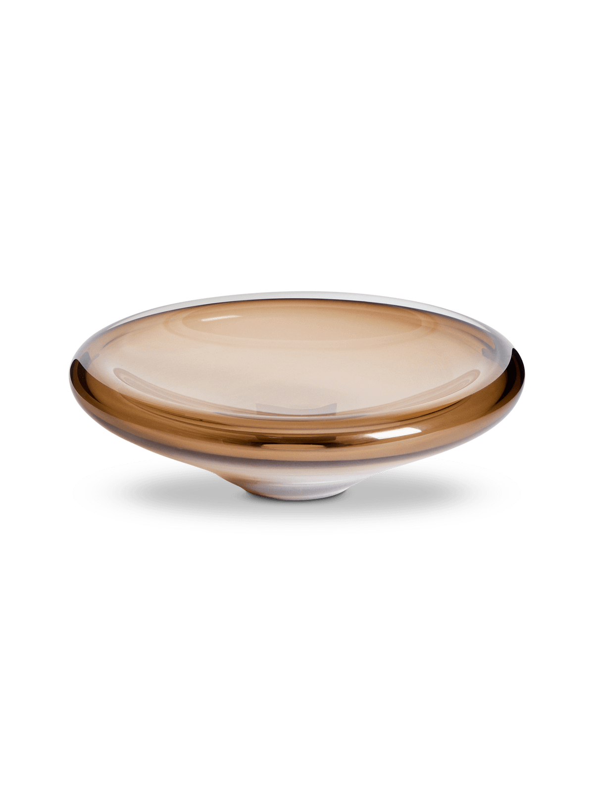 Schaal Zolira van bruin glas ⌀31 cm