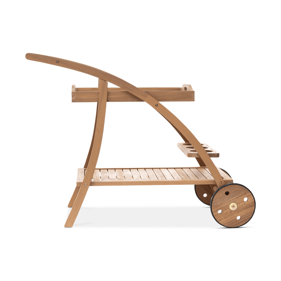 Serveerwagen PRIMITIVO Afneembaar Dienblad Acacia Serveerwagen PRIMITIVO Afneembaar Dienblad Acacia