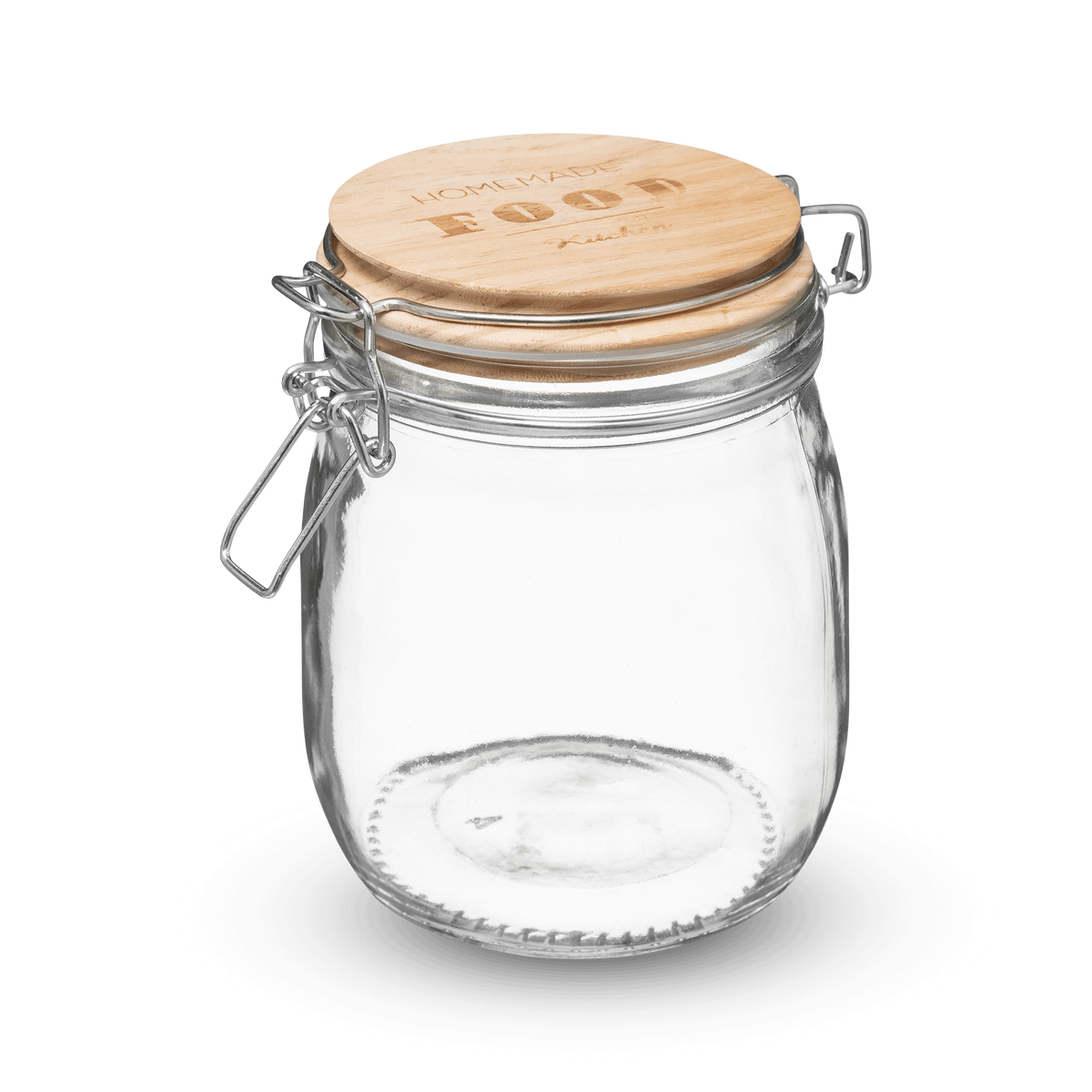 Voorraadpot HOMEMADE 0.75l Glas/Hout