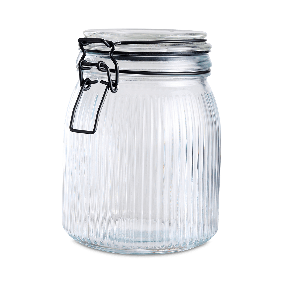 Voorraadbokaal NORDIC 0.9l Glas/Met. Zwart