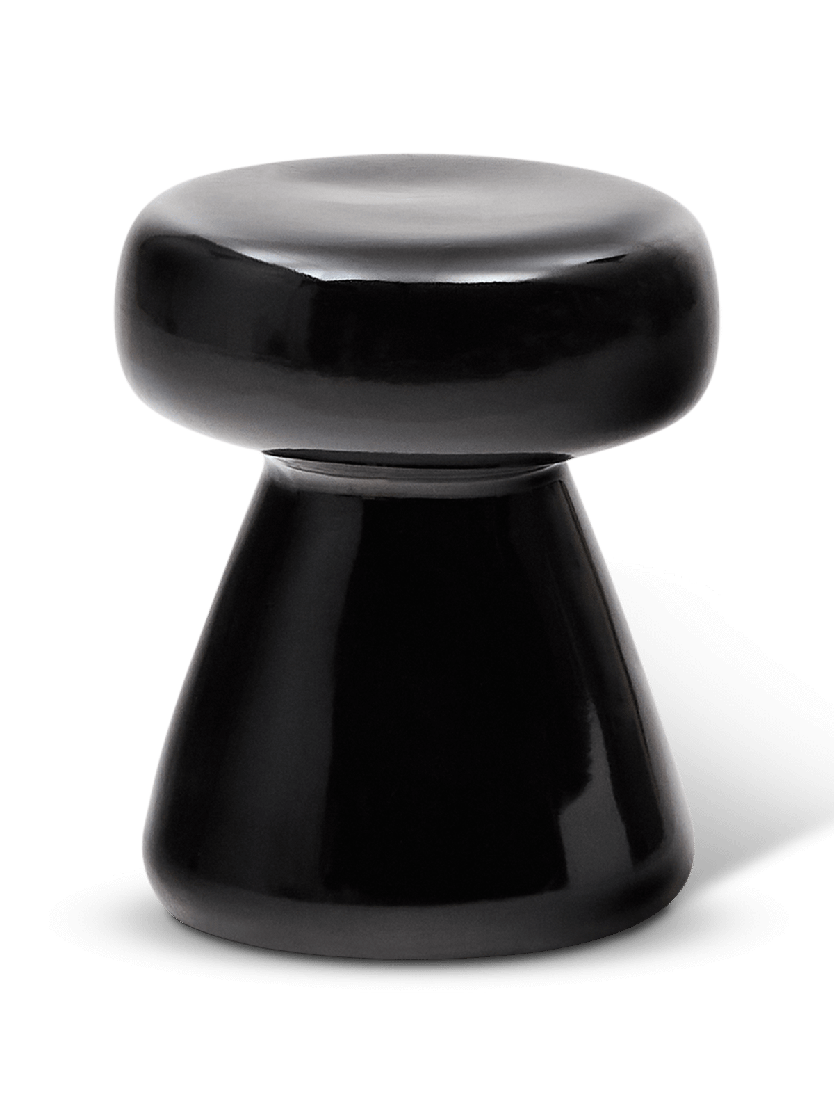 Bijzettafel Manya van zwart keramiek ⌀38 cm