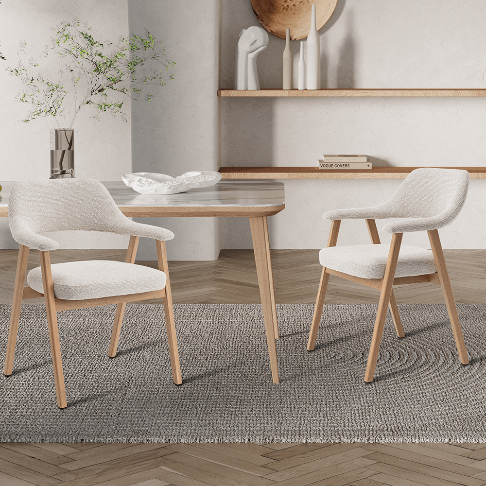 Armstoel TOVA Massief Eik Naturel