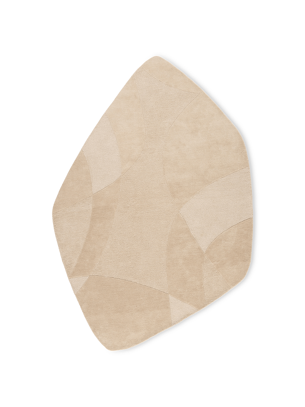 Tapijt Piana Stone Shape Dark Beige 200 x 290 cm