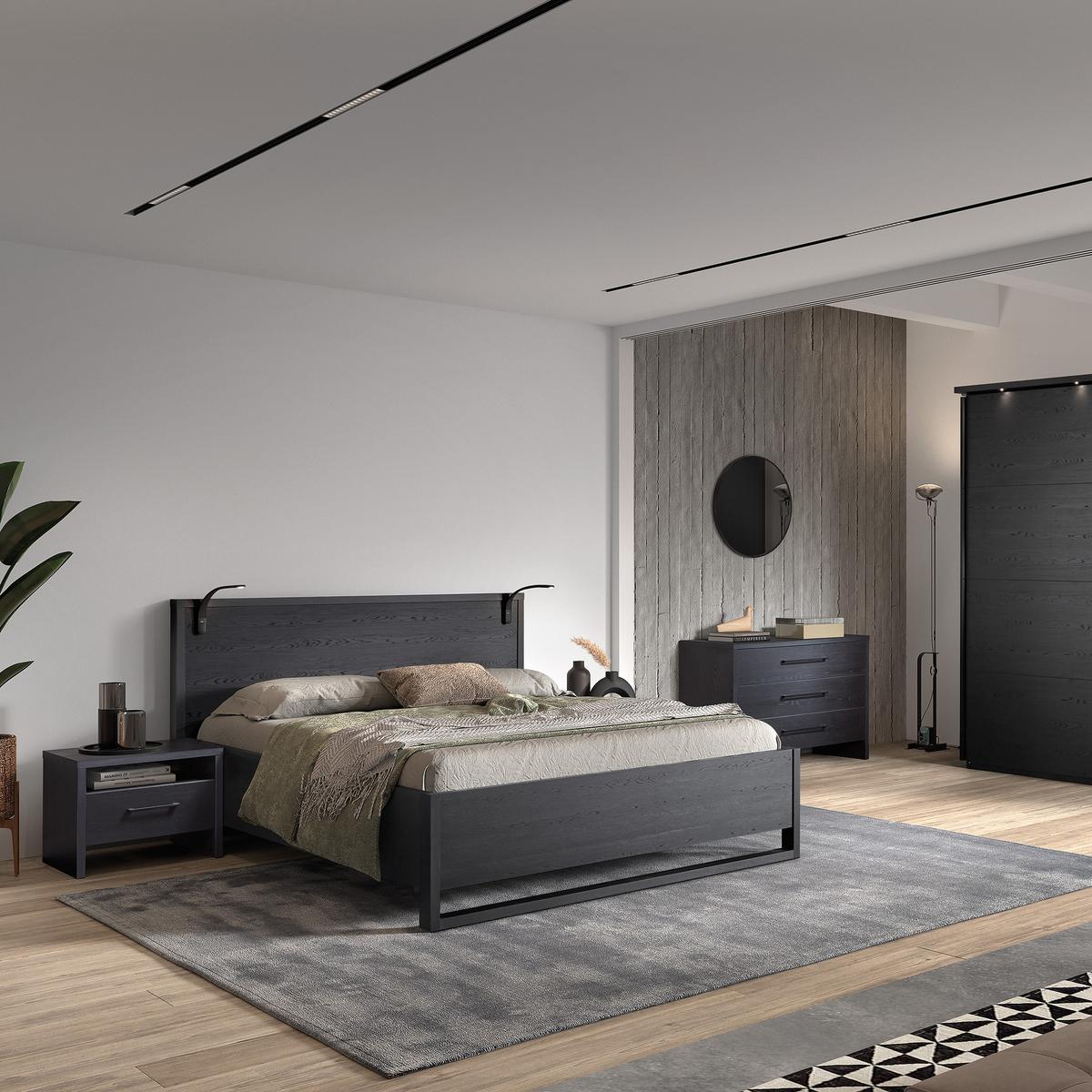 Bed WATFORD Nox Zwart 180x200