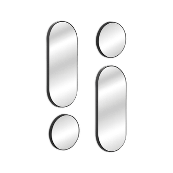 Spiegel VERSA S/4 Ovaal/Rond Zwart Spiegel VERSA S/4 Ovaal/Rond Zwart