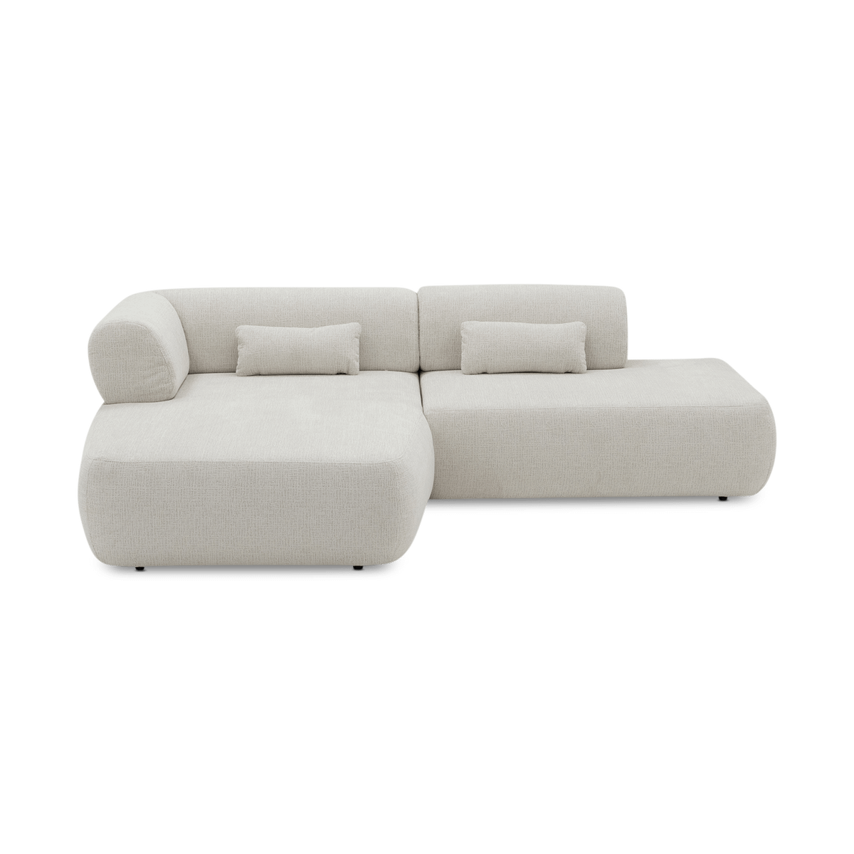 Hoeksalon DOMENICO Longchair Links - Cream