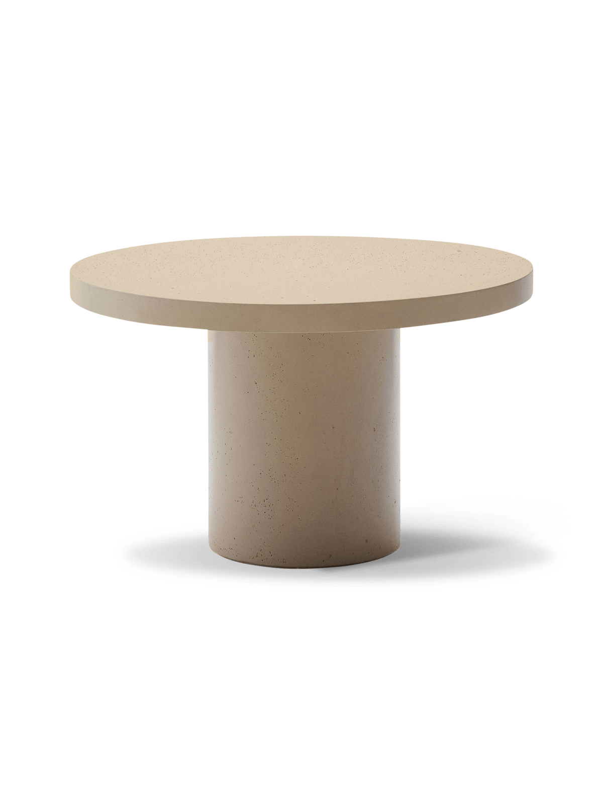 Aiguablava beige ronde tafel van cement ⌀120 cm