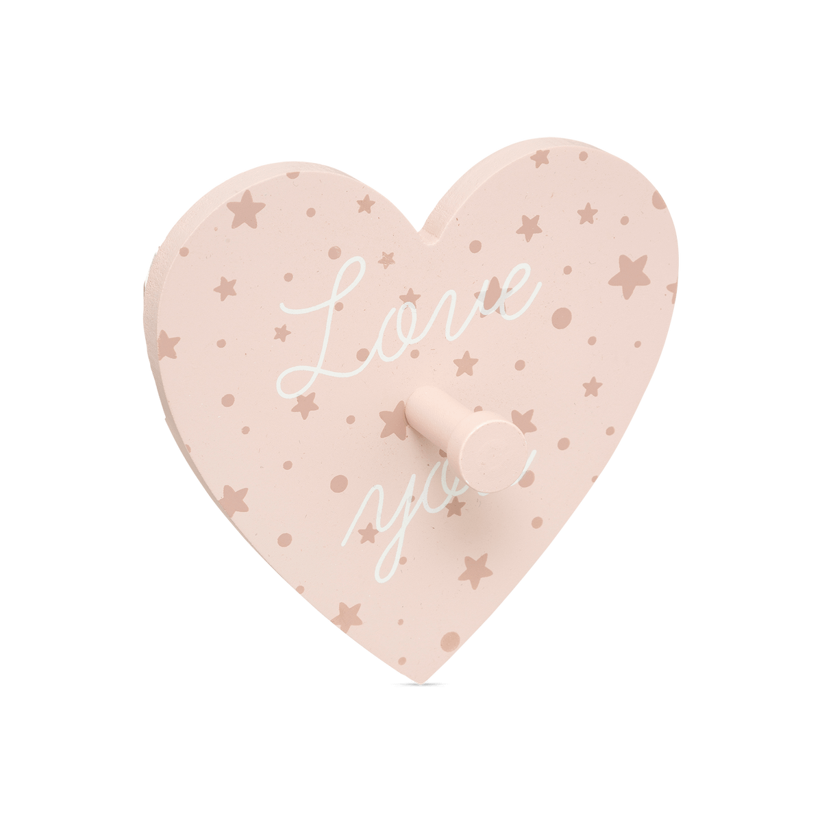 S/3 Kapstokhaak LOVE YOU Roze