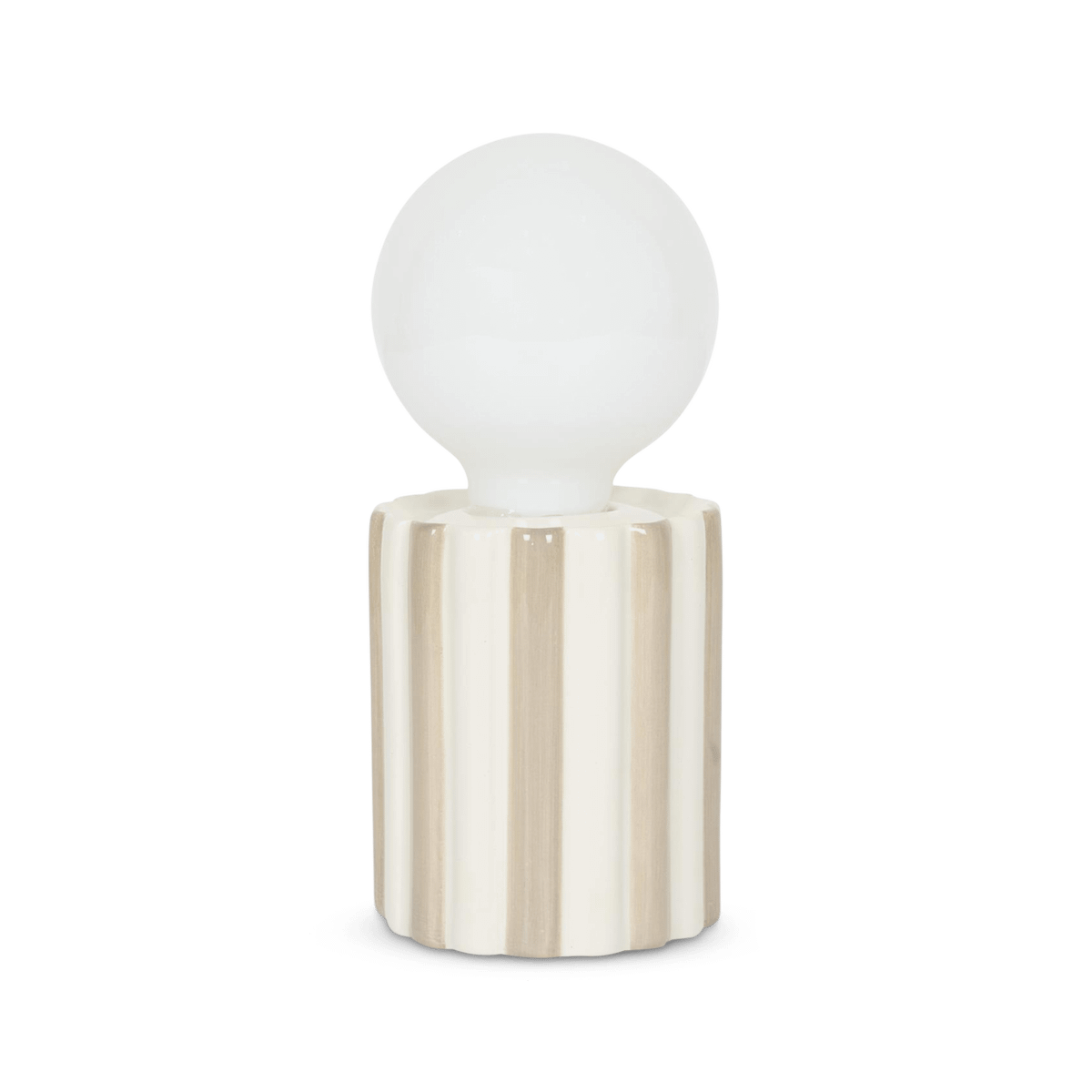 Tafellamp BRIDA Keramiek Wit/Taupe