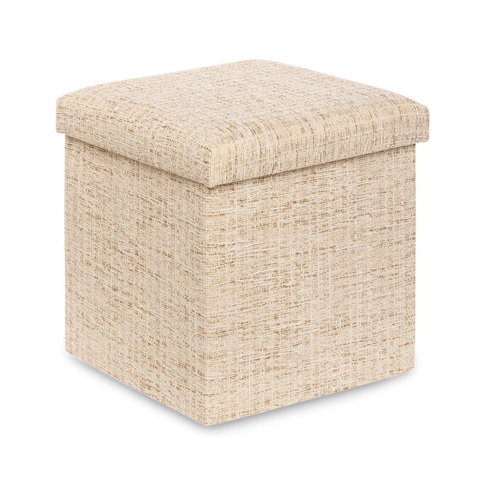 Opbergpouf OLMIA Vierkant Beige