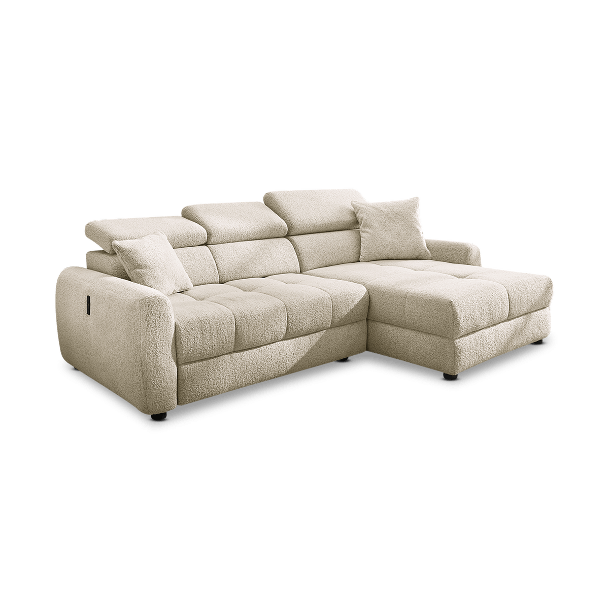 Hoeksalon EVANDRO Beige Elek. diepteverstelling B270