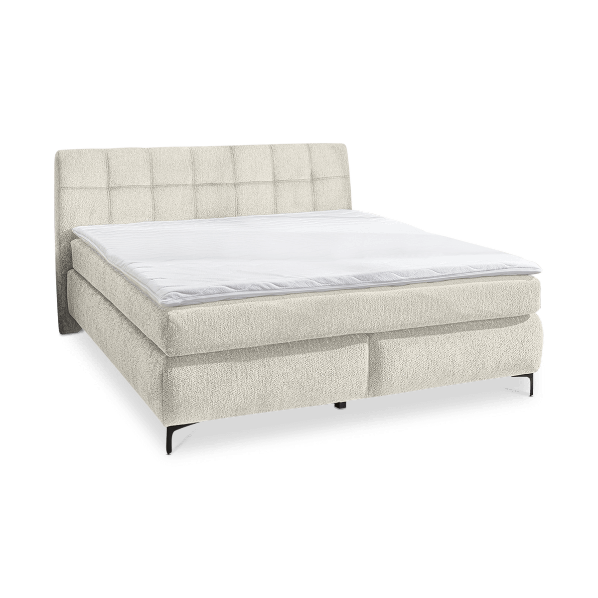 Boxspring ADORP Chenille Greige 180x200