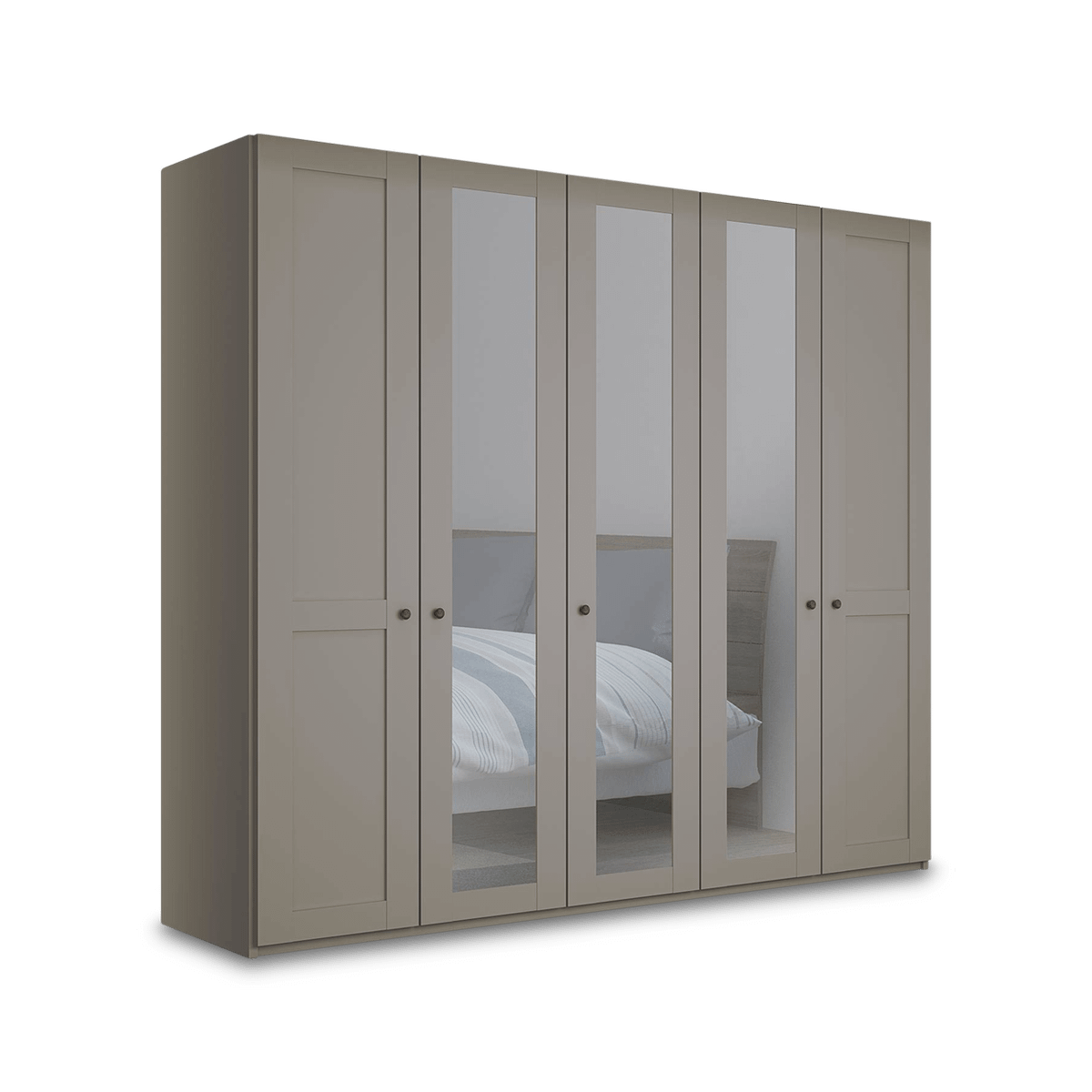 Kleerkast NAVAN B250 3xSpiegel Kiezelgrijs 