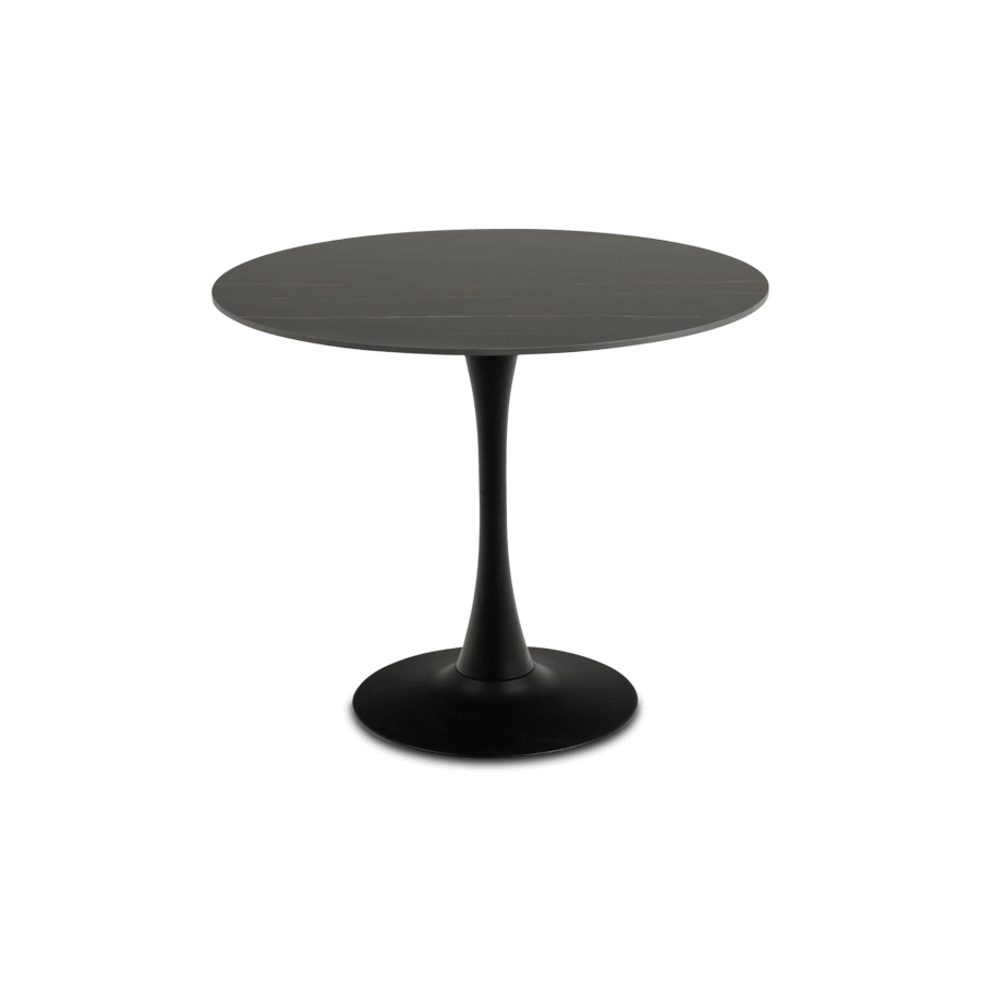 Eettafel GRANTHAM Keramiek Mat Zwart Ø90cm Eettafel GRANTHAM Keramiek Mat Zwart Ø90cm