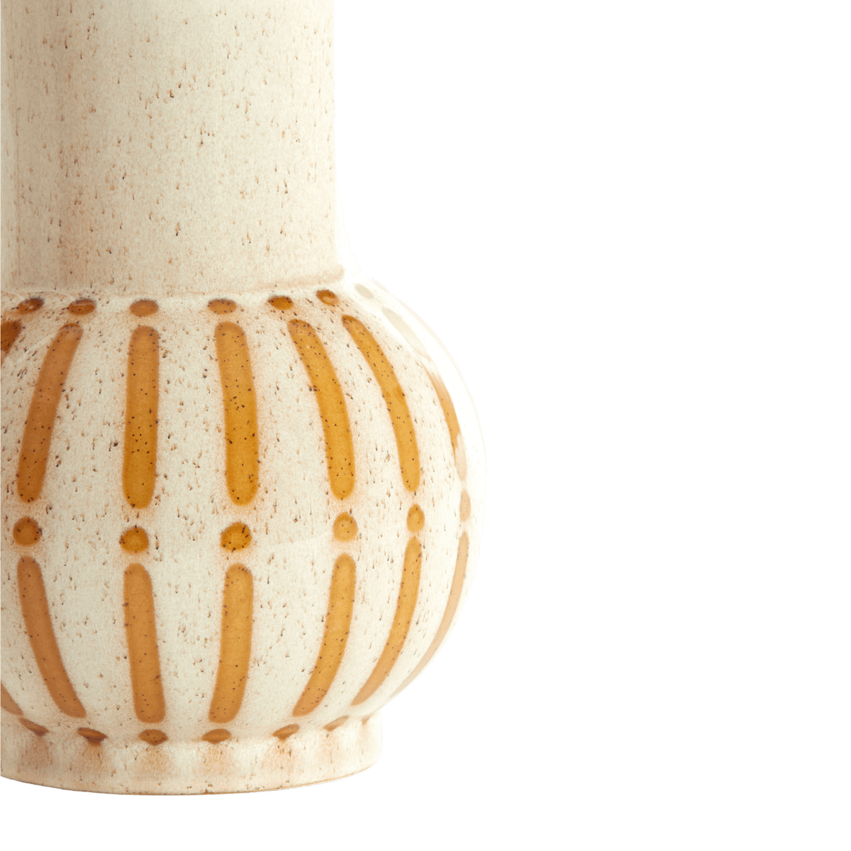 Decovaas ULLOA Ker. Glas Crème/Bruin