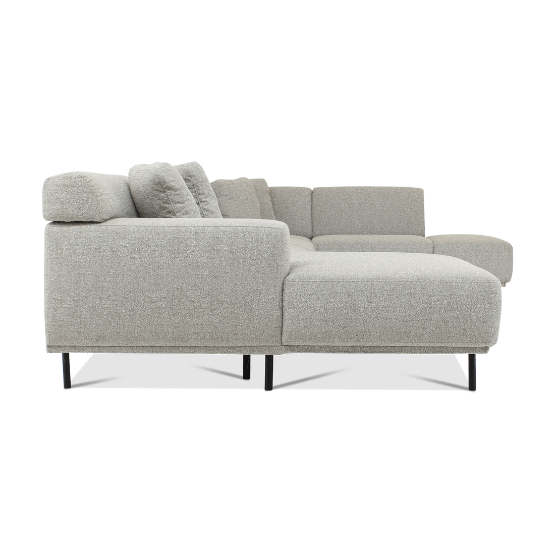 Hoeksalons QUILLO Longchair Links/Zithoek Rechts Grijs B390 Hoeksalons QUILLO Longchair Links/Zithoek Rechts Grijs B390