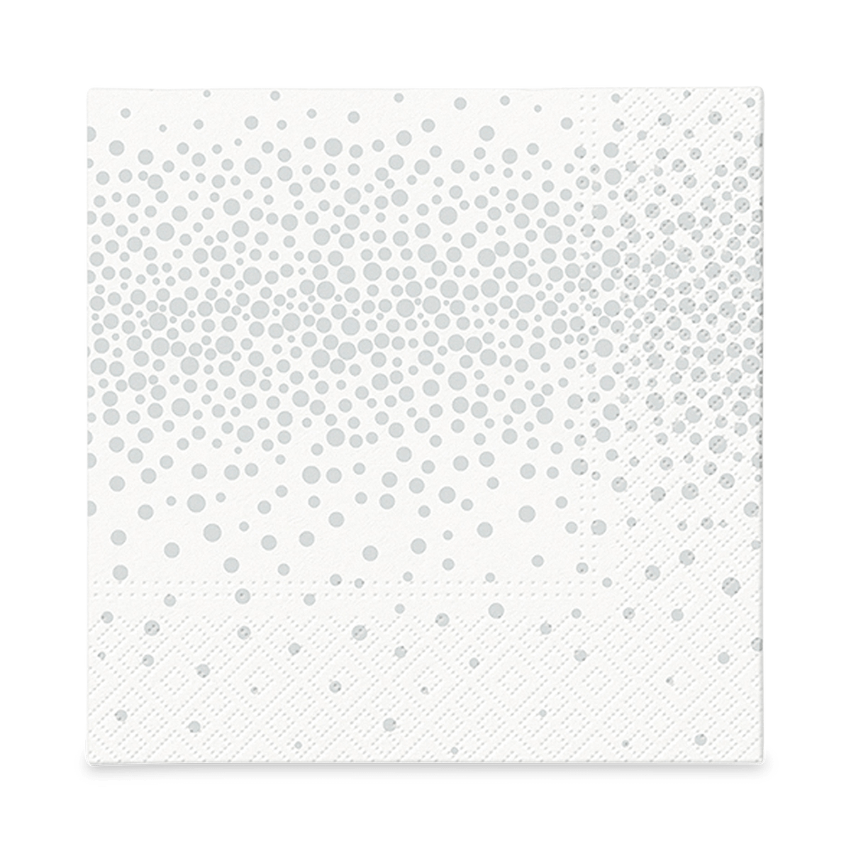 S/20 Serviet CONFETTI Wit/Zilver