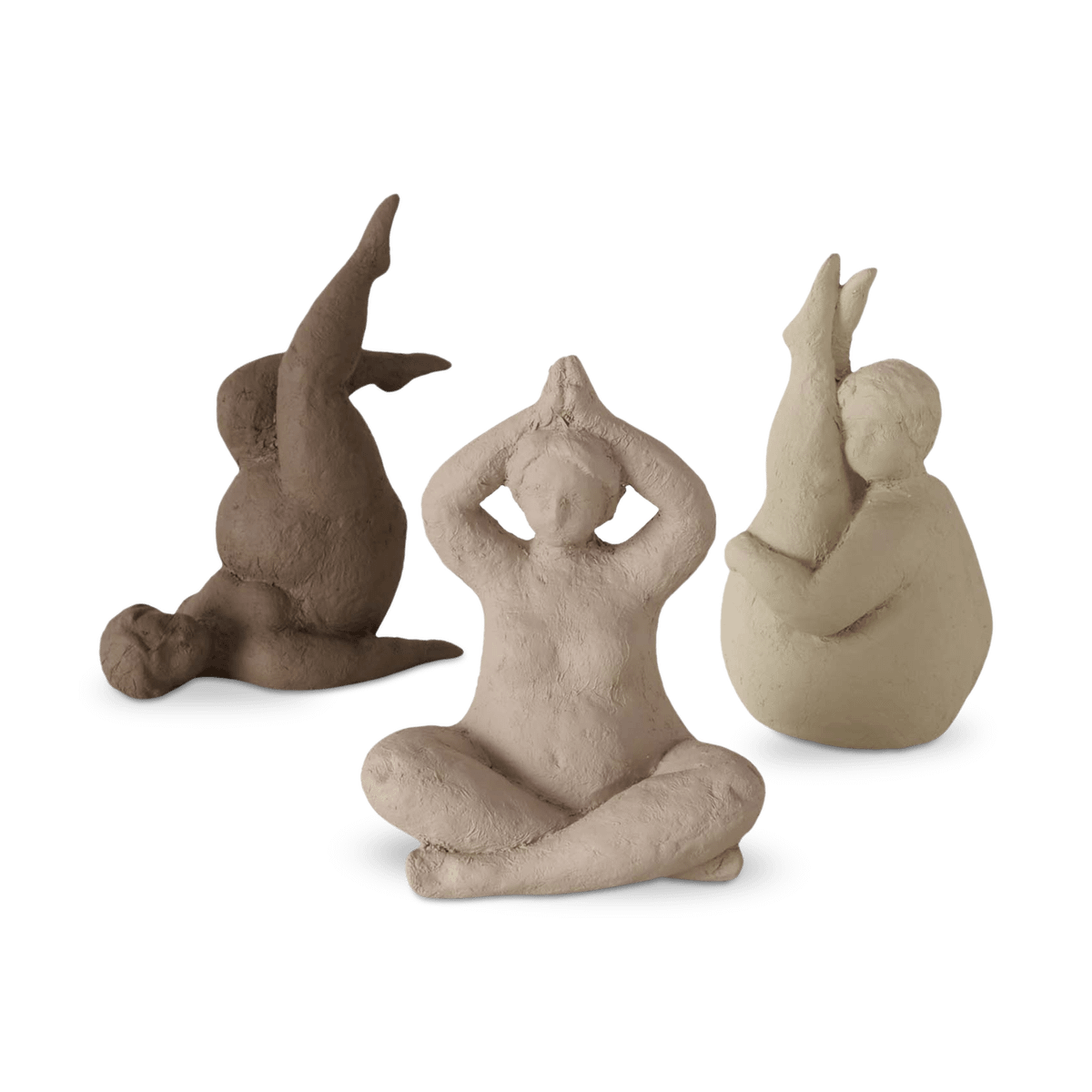 Vrouw YOGA Yogaposities Beige/Zand Ass.