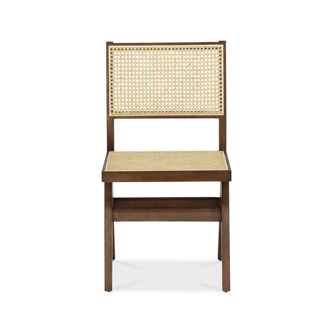 Stoel JAKI Ash Wood Walnut/Rotan  Stoel JAKI Ash Wood Walnut/Rotan