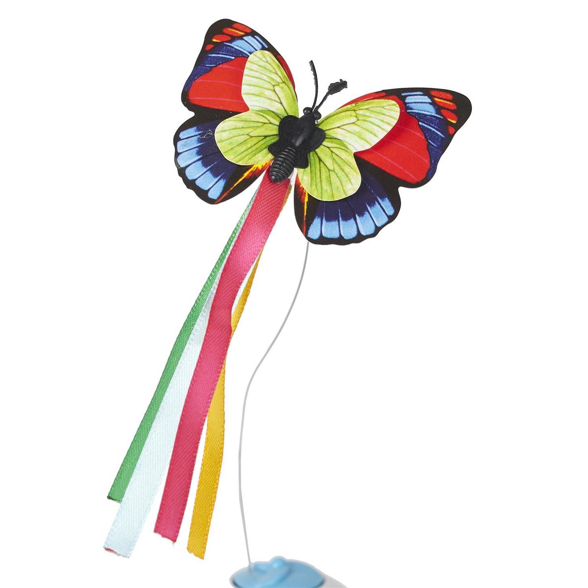 Kattenspeeltje BUTTERFLY Roterend Wit