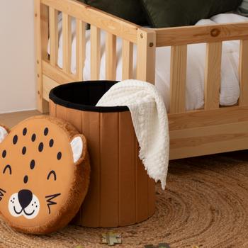 Opbergpouf LEO Luipaard Poly Bruin Opbergpouf LEO Luipaard Poly Bruin