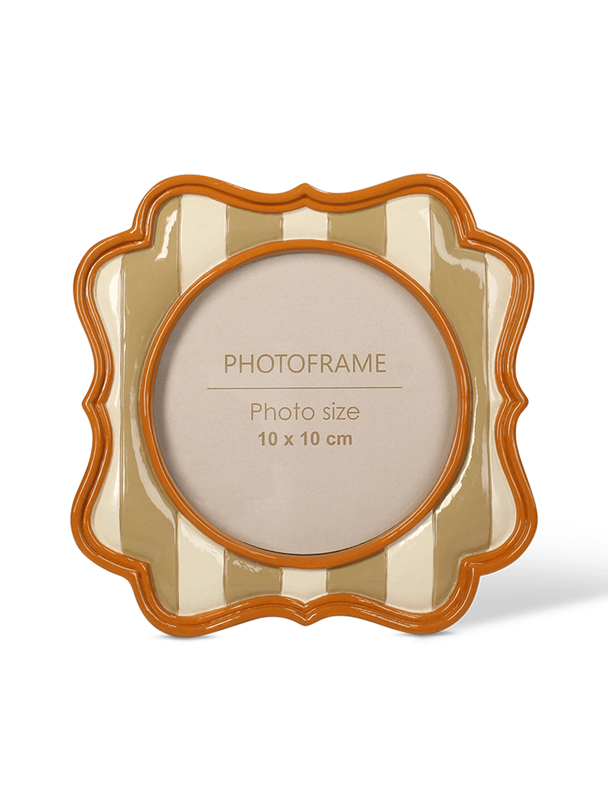 Fotokader Abena Vierkant Beige/Oranje