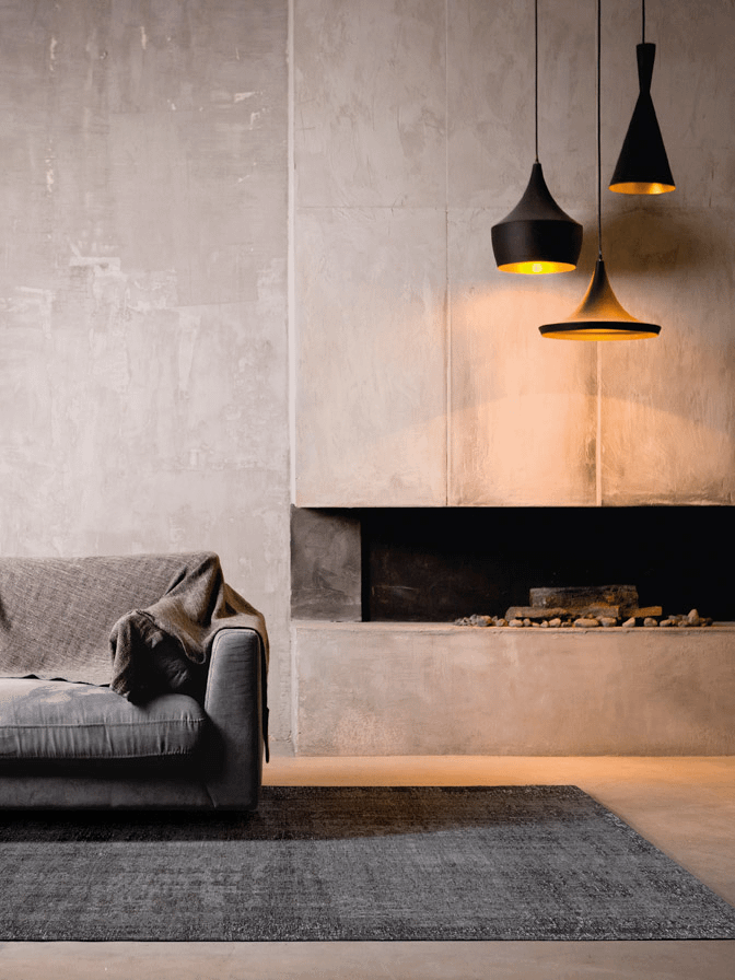 Tapijt Grunge Anthracite 170 x 230 cm