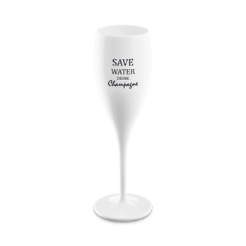 Champagneglas SAVE WATER 100ml Wit Champagneglas SAVE WATER 100ml Wit