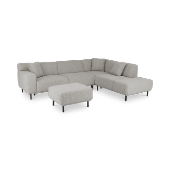 Hoeksalons QUILLO Zithoek Rechts Grijs B230 Hoeksalons QUILLO Zithoek Rechts Grijs B230