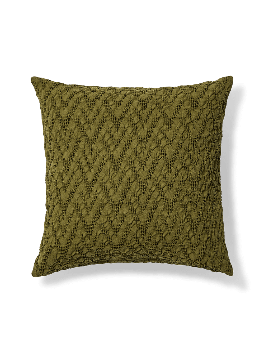 Evone kussenhoes van 100% katoen met wafelstructuur groen 50 x 50 cm