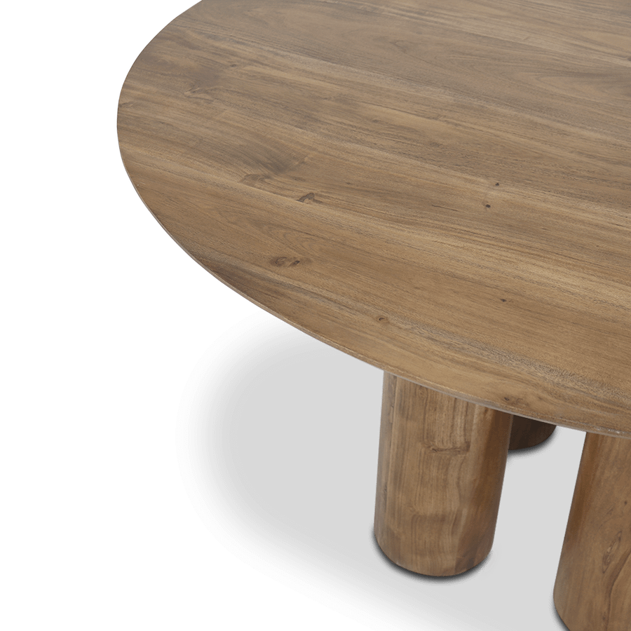 Eettafel MAYA Rond Ø130 Acacia Walnoot Eettafel MAYA Rond Ø130 Acacia Walnoot