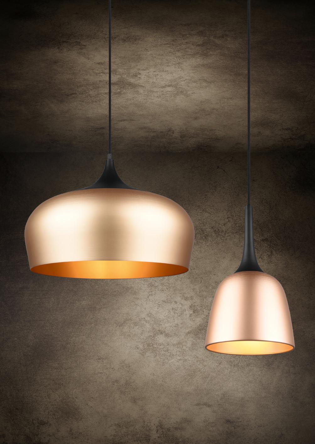 Hanglamp CHIRON L Alu. Messing Mat