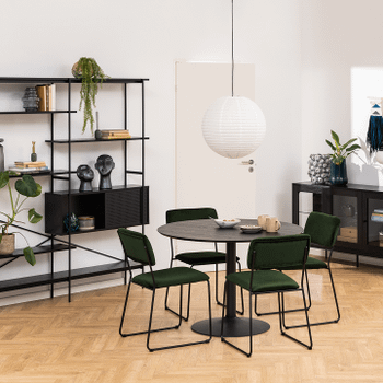 Eettafel LUTOR Ash Black Fineer Ø110cm Eettafel LUTOR Ash Black Fineer Ø110cm