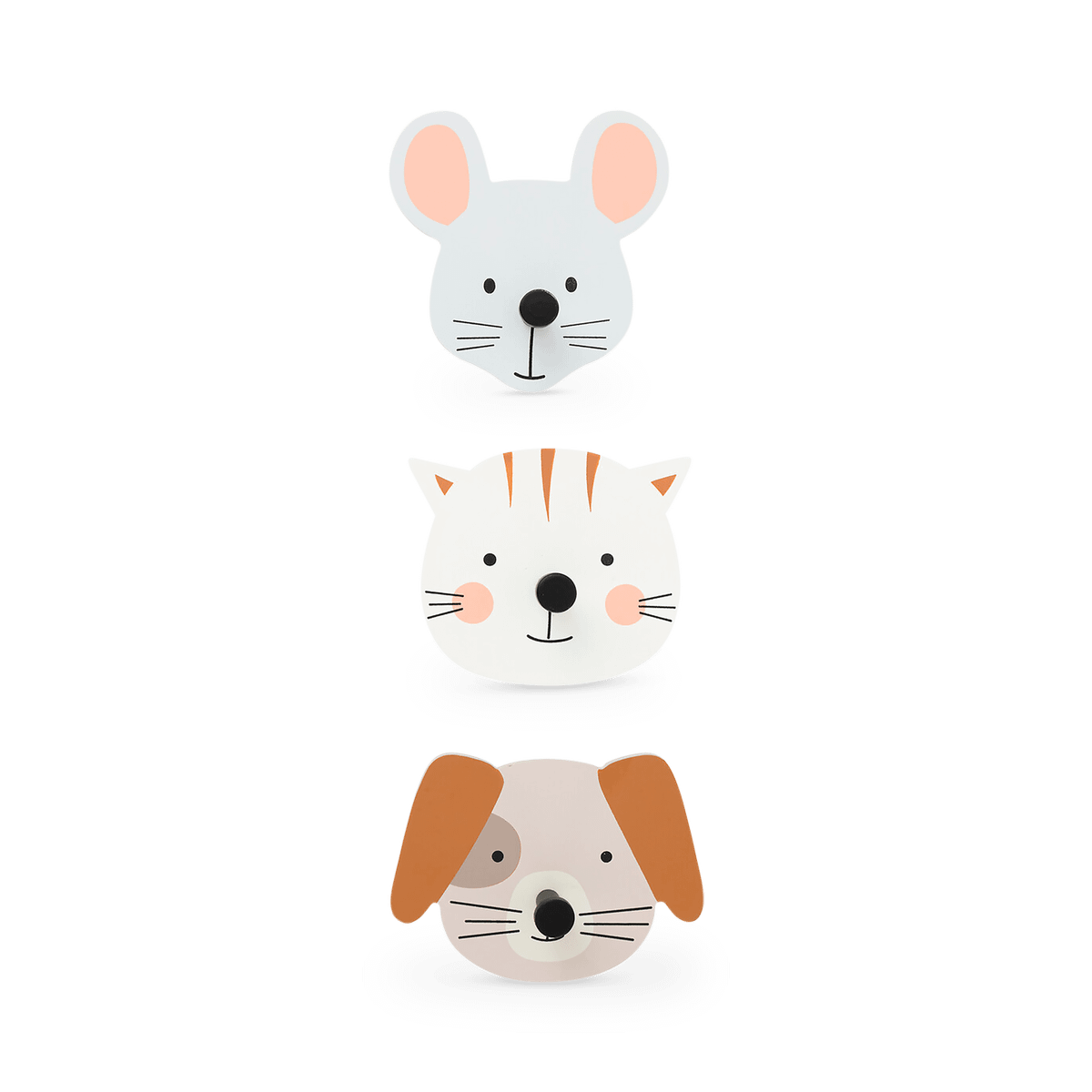 Kapstokhaak ANIMAL Set van 3