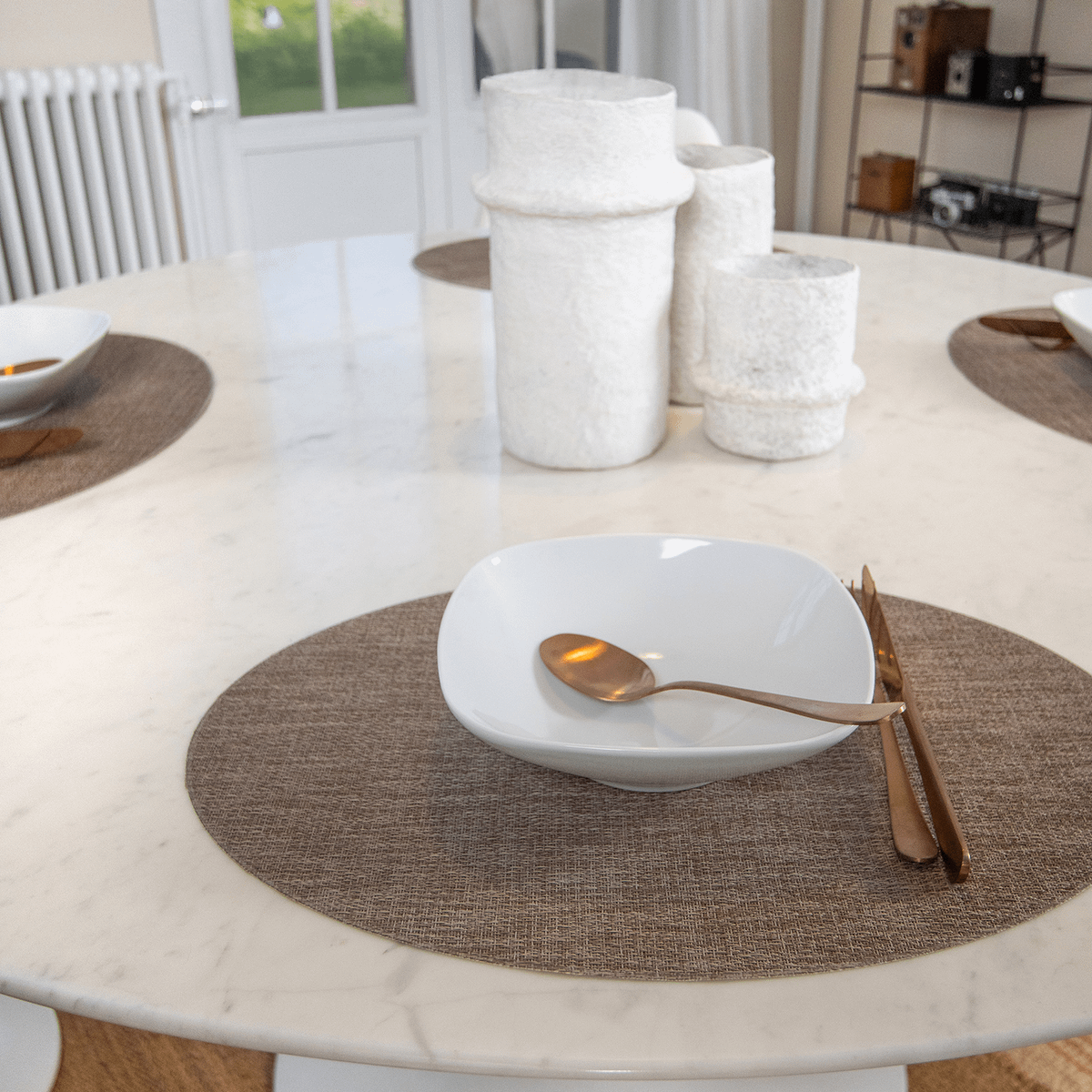 Placemat PUROS Ovaal Cappuccino