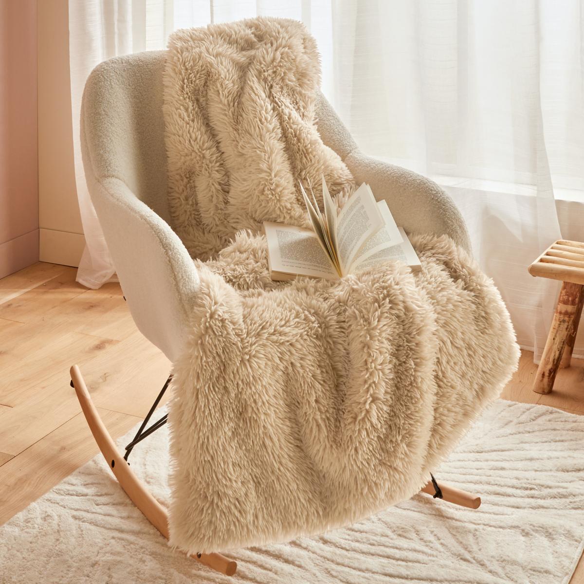 Plaid DUVIO Fake Fur Beige