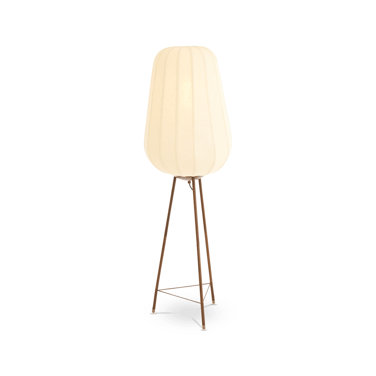 Vloerlamp BIBURY Bruin/Kap Wit