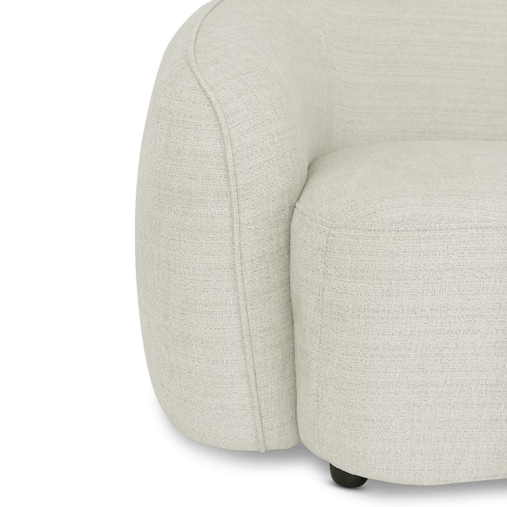 Hoeksalon AUGUST Cream Longchair Rechts B293