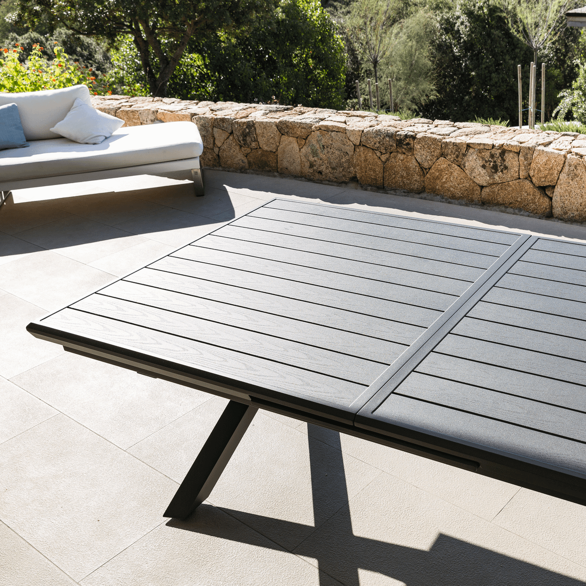 Tuintafel Verlengbaar CORTONA Grafiet 220/280x113