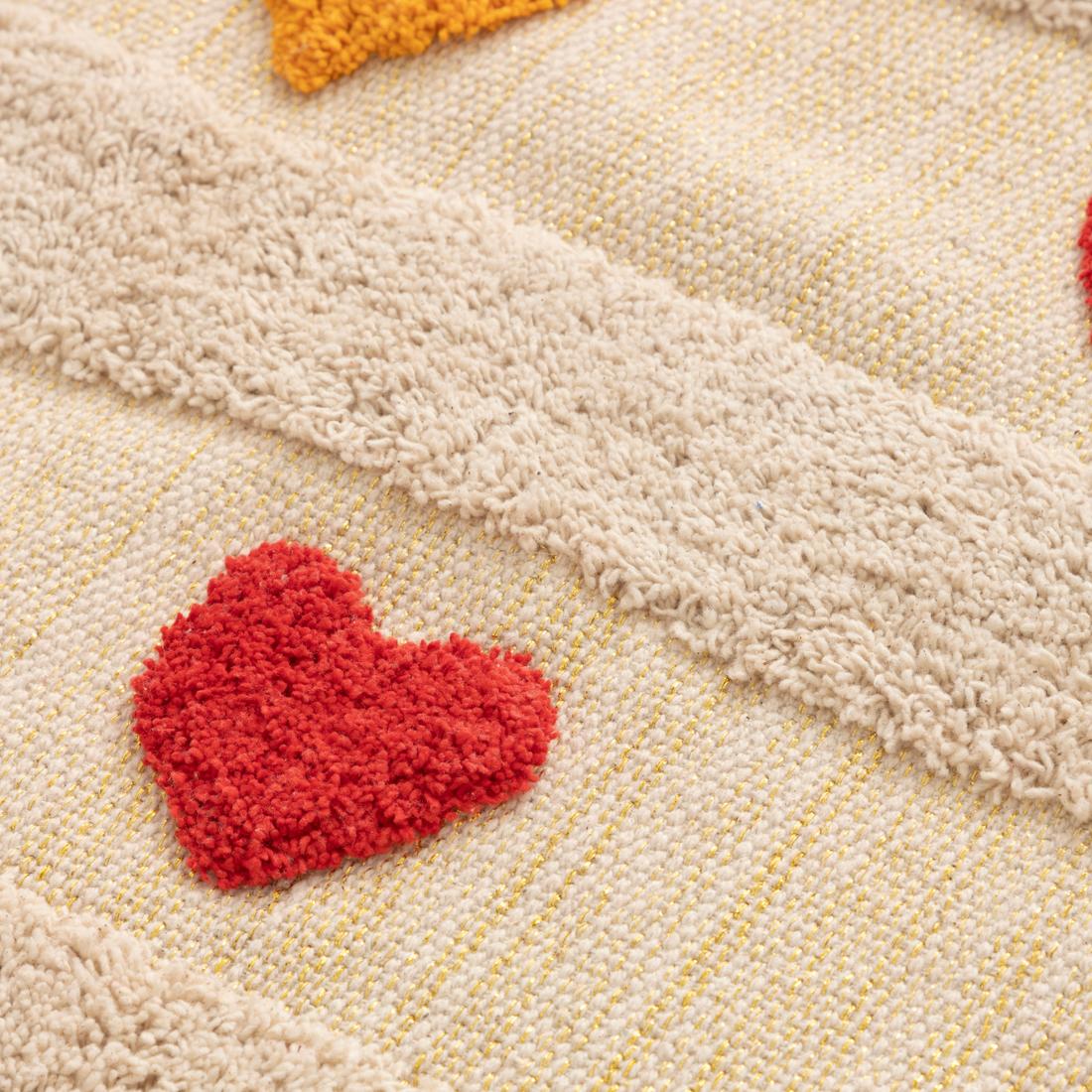 Kindertapijt COEUR Hart Beige/Rood/Roze Kindertapijt COEUR Hart Beige/Rood/Roze