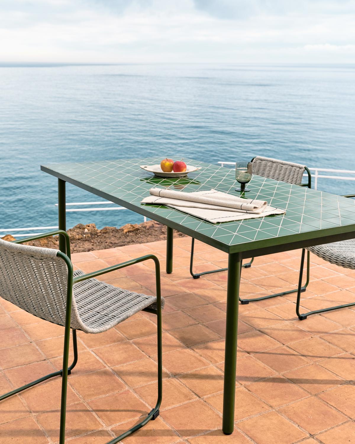 Tuintafel Maurina Groen 182 x 91 cm